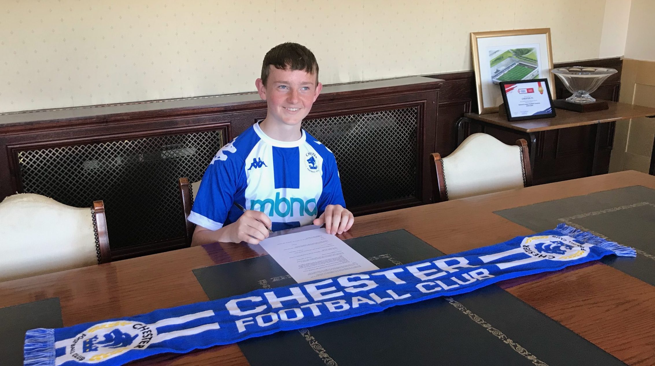 Year 8 Pupil Ben Cutler Signs for Chester FC thumbnail image