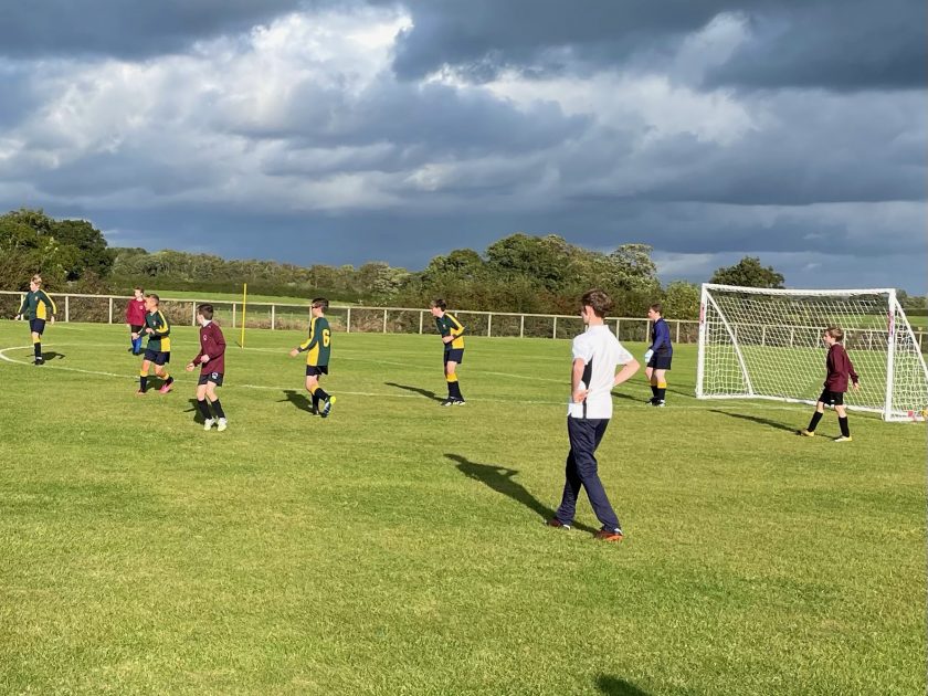 Players in the Abbey Gate College Year 7B Football Tournament - 5th October 2021