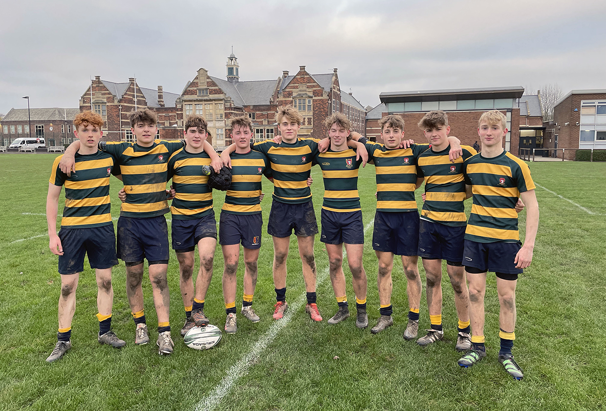 College 1st XV Rugby Squad in Spirited Match Against Stockport Grammar thumbnail image