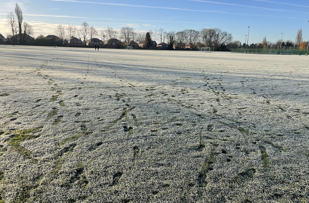 Frosty Football: Abbey Gate College Players Kick Off in Freezing Conditions thumbnail image